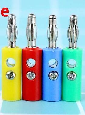 10pcs Wire Audio Speaker Cable Banana Plug Connectors 4mm A