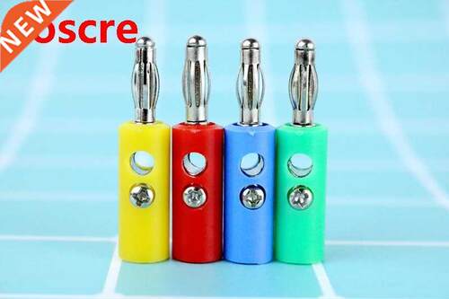 10pcs Wire Audio Speaker Cable Banana Plug Connectors 4mm A