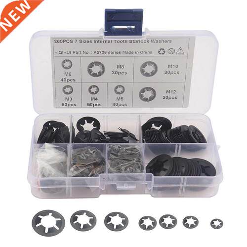 260/150pcs Internal Tooth Star Lock Washers Assortment Kit P