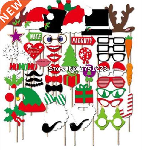 50pcs/lot Funny Photo Booth Props DIY Christmas Party Mr