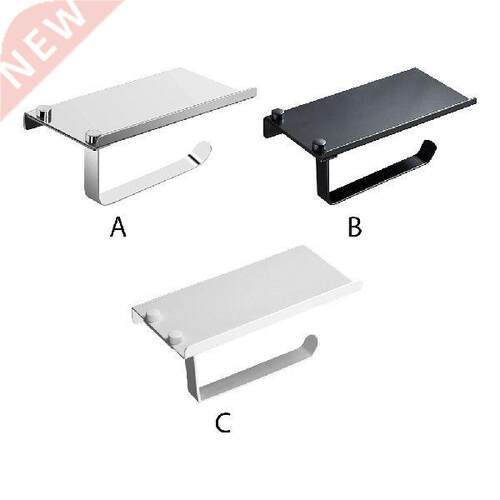 Paper Roll Holder Bathroom Wall Mount Aluminum Shelf Tissue