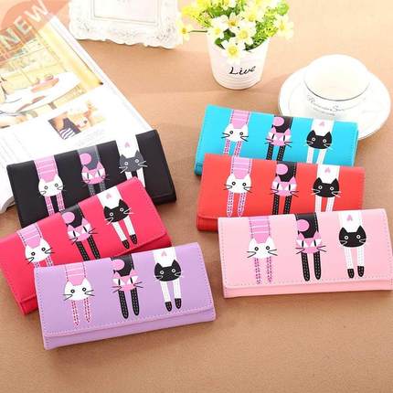 2022 New Women	s Cute Fashion Purse Leather Women Cat