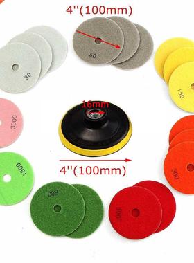 19pcs 4nch Wet/Dry Damond Polshng Pads 适用于 Grante Ma