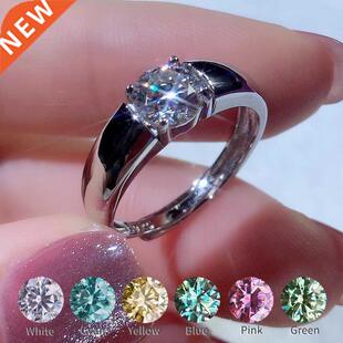 2022 nd Real Moissanite Ring For Unisex Women 1-2 Carat Simp