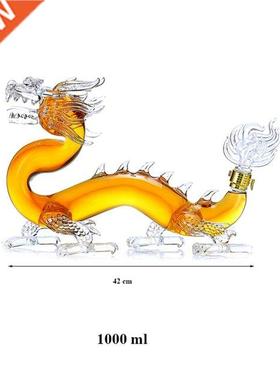 Whisky Decanter Glass Dragon Shaped Entertaining Drinkware L