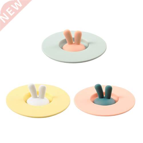G6DA Driking Cup Silicone Lid Cartoon Rabbit Ear Teacup