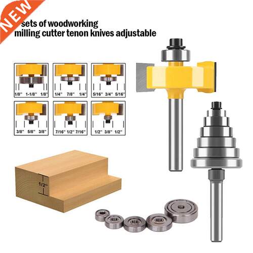1/4” Inch Shank 1-3/8” Height Multi Rabbet Router Bit Se