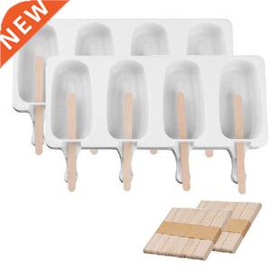 New 2 Pcs Silicone Popsicle Molds Baking Mini Homemade Ice