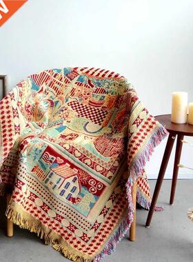 New Double-Sided Jacquard Knitted Personality Chenille Sofa