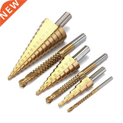 6Pcs Step Drill Serrated Drill HSS Metal Drilling Pagoda Dri