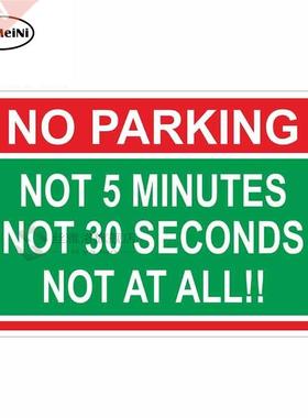 1cm x 8.7cm Car er Decal NO PARKING JOKE Sign Safety Warnin