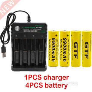 100% New 18650 battery 3.7V 9900mAh rechargeable lion batter
