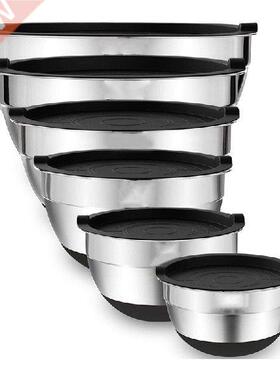 Mixing Bowls With Airtight Lids,6 Piece Stainless Steel