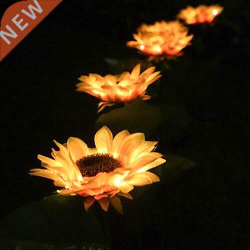 10pcs Sunflower Solar Light LED Lawn Lamp Outdoor