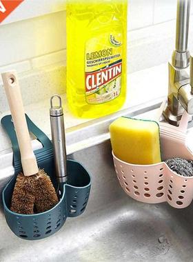 Sink Shelf Soap Sponge Debris Drain Rack Silicone Hanging Dr