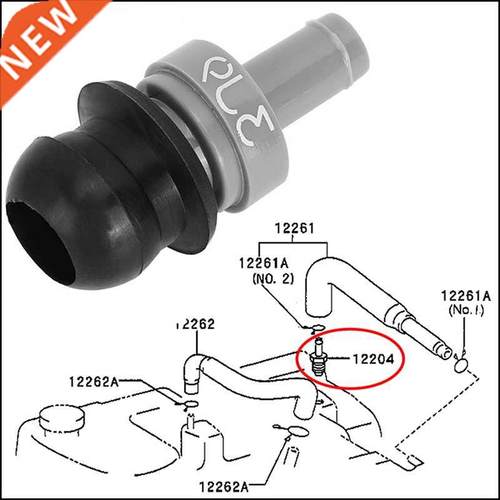 2Pcs/Set Car Engine PCV Vent Valve Grommet Seal 12204-15050,