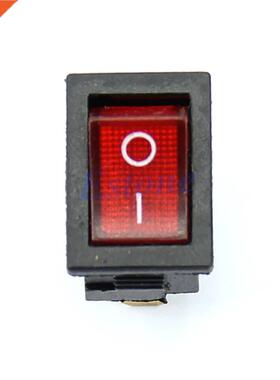 Red Light 3 Pin ON-OFF SPST Snap in Boat Rocker Switch AC 6