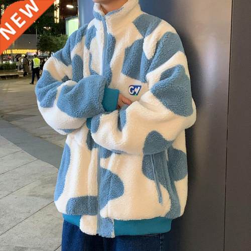 Lamb velvet jacket male Korean version of Harajuku trend win