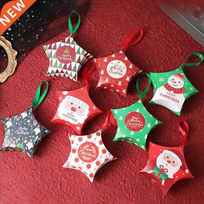 10Pcs Christmas Kids Gift Boxes Santa Claus Candy Holders Ba