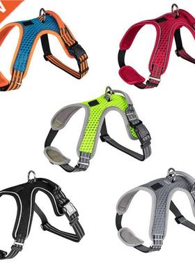 Dog Harness Vest Puppy Cat Breathable Reflective Chest
