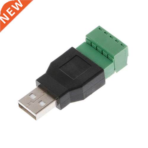USB 2.0 Type A Male/Female to 5P Screw w/ Shield Terminal Pl