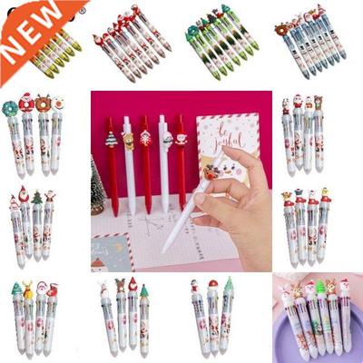 6/10 Colors Kawaii Christmas Ballpoint Pen Santa Claus Elk M