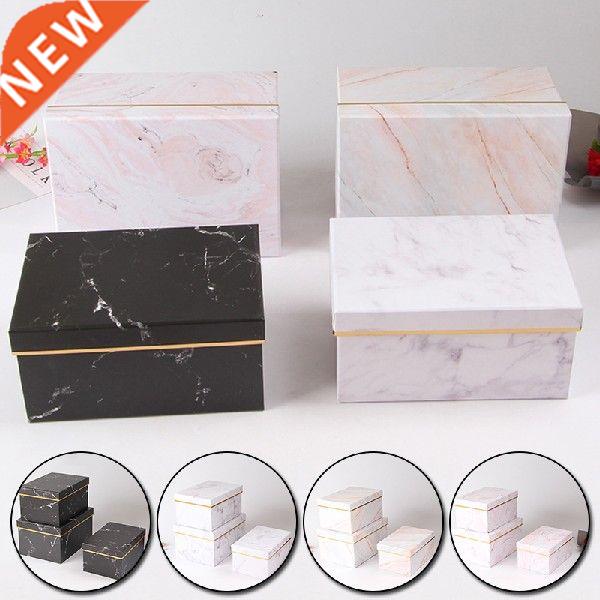 3Pcs/Set Decorative Gift Boxes Marble Pattern Paper Boxes