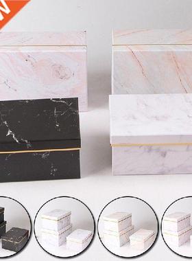 3Pcs/Set Decorative Gift Boxes Marble Pattern Paper Boxes