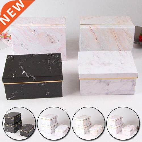 3Pcs/Set Decorative Gift Boxes Marble Pattern Paper Boxes