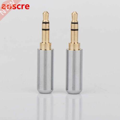 3.5mm Plug Audio Jack Connector 3 Pole Gold-Plated Metal Ear