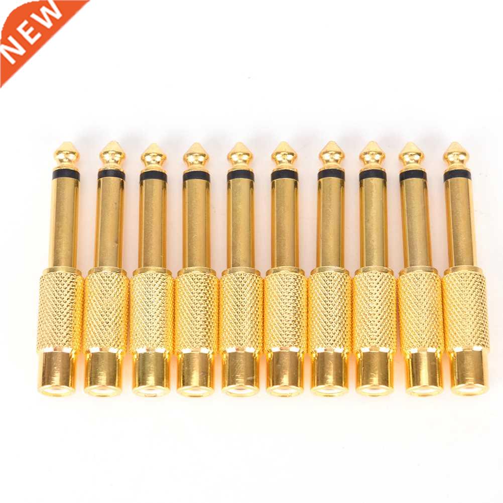 10 Pcs/LOT 6.35mm Male 1/4 for Mono Jack Plug Audio Connecto