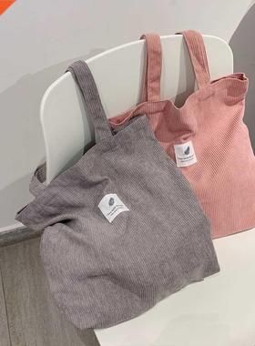Bags for Women 2022 Corduroy Shoulder Bag Reusable Shopping