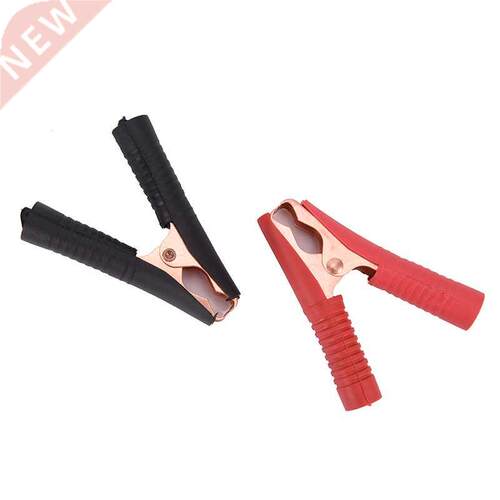 2PCS (1black+1red) 100A Car Alligator Clips Clamps Crocodile