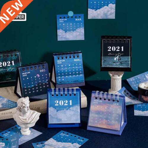 2021 mini Calendars Creative Desktop Ornats Portable Work No
