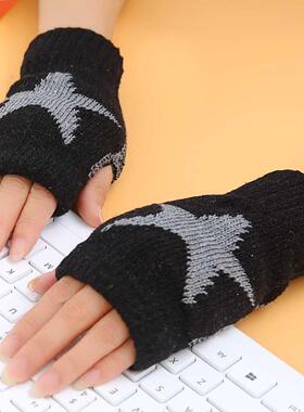 Winter Warm Gloves Women Keep Half Finger Fingerless Gloves