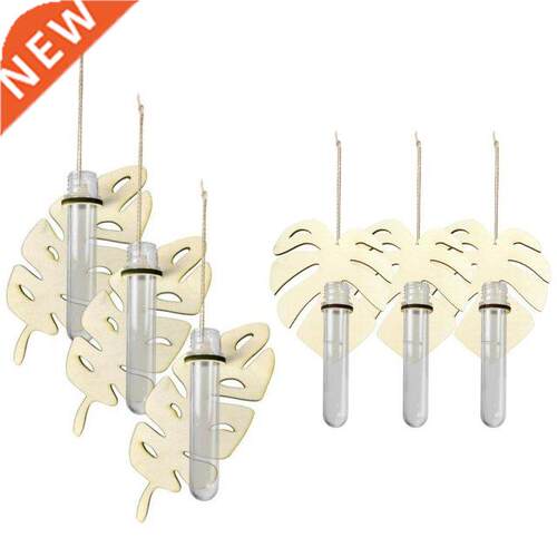 3 Pieces Leaf Test Tube Terrarium Container Hanging Flower V