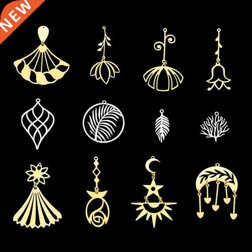 5pcs/lot 100% Stanless Steel Sunflower Lotus Charm Pendant