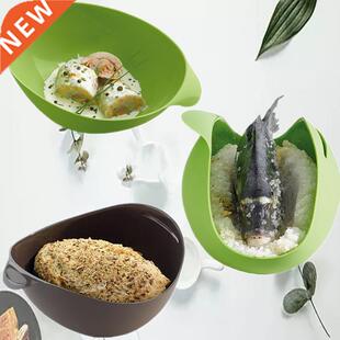 Creative Silicone Steamed Fish Bowl Microwave Steamer