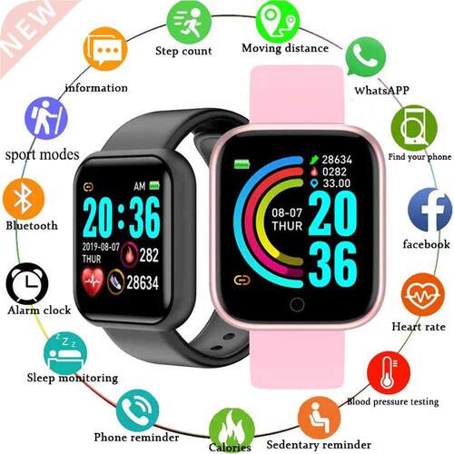 Y68 Smart Watch Men Women D20 Wristwatches Smartwatch Electr