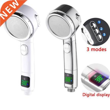 Digitl Shower djustble Shower Hed Pressurized Filter For