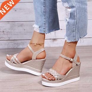 Women Summer Wedge Heel Sandals Platform Sandals Strap Open