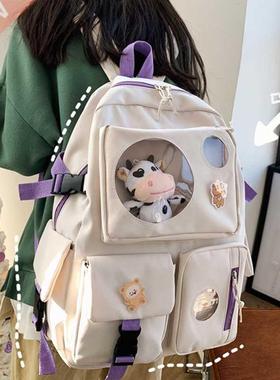 Diehe Muti-Pocket Women Backpack Nylon School Bag Backpacks