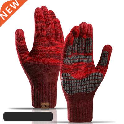Touch Screen Gloves for Winter Wool Knitted Men's Gloves Fem