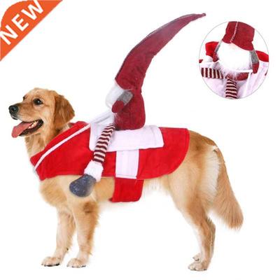 ny Pet Dog Christmas Costume Riding Suit Puppy Dressing