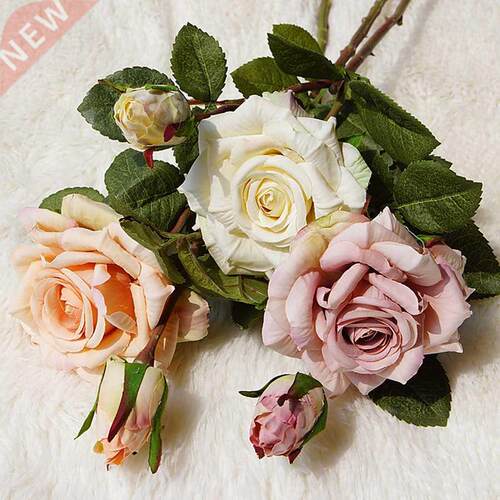 beautiful rose artificial silk flowers large retro home deco