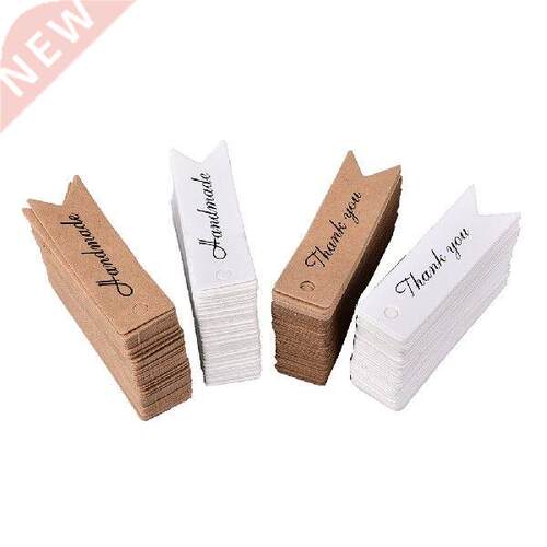 100PCS Packaging Tags Handmade Hang Tag Kraft Paper Tags