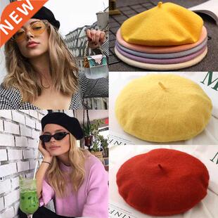 Women Girls Beret French Artist Warm Wool Winter Beanie Hat