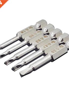 5Pcs Set Triple-cornered Bits S2 1/4 inch Hex Shank 50 Scr