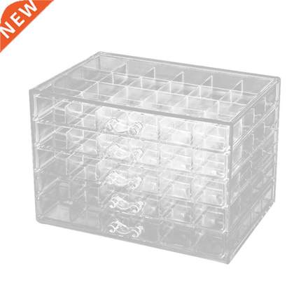 120 Grids Transparent Acrylic Nail Display Showing Shelf