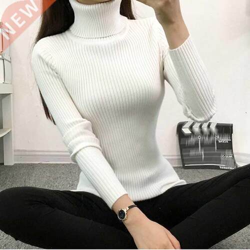 Bigsweety Solid Winter Warm Knitted Sweater Women New Turtle